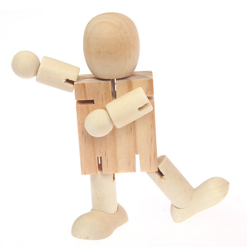 Wooden Robot DIY Children's Educational Toys Coloring Doll