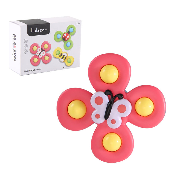 Kids Gyro Insect Sucker Spinner Rattle Bath Toys
