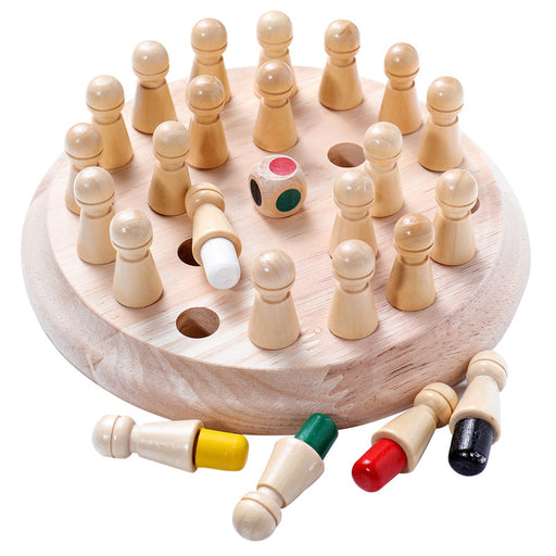 Child Wooden Puzzle Toys Memory Chess