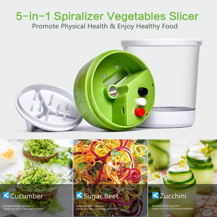 5in1 Handheld Spiralizer Vegetable Slicer