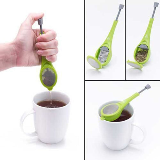Kitchen tools Green Tea Tea leaf Infuser with drip tray silicone strainer for Herbal Puer Spice filter Kitchen Tools